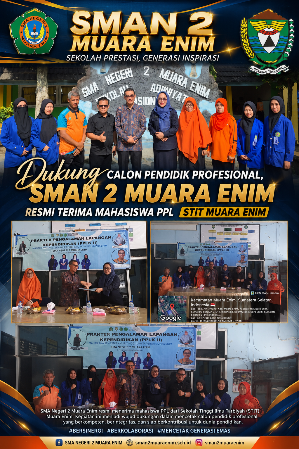 Dukung Calon Pendidik Profesional SMAN 2 Muara Enim Resmi Terima Mahasiswa PPL STIT Muara Enim